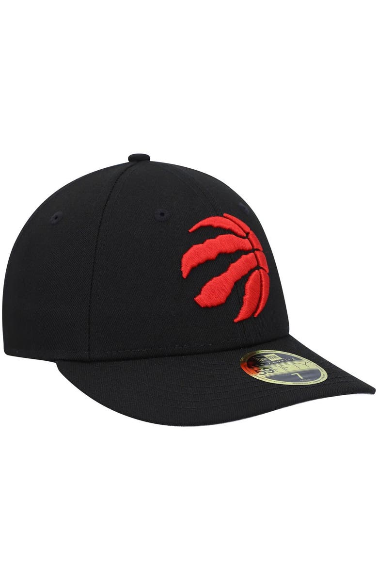New Era Men's New Era Black Toronto Raptors Team Low Profile 59FIFTY Fitted Hat, Alternate, color, Black