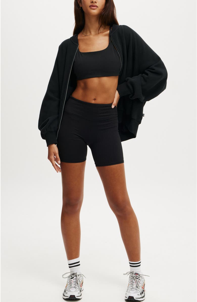 COTTON ON BODY Women's Active Plush Zip Through Bomber, Alternate, color,