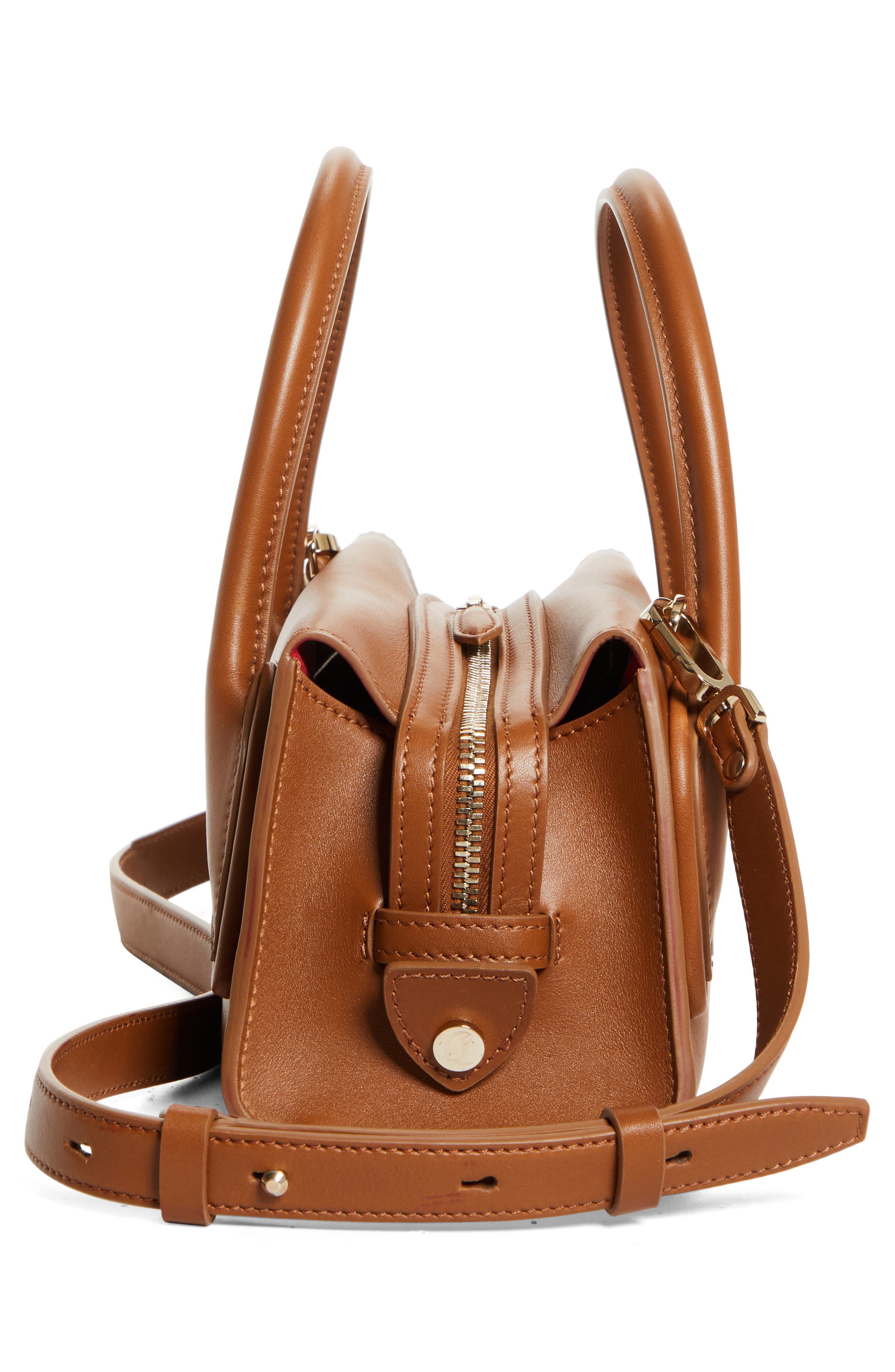 Mini Lambskin Baquette Bag, Alternate, color, CUOIO