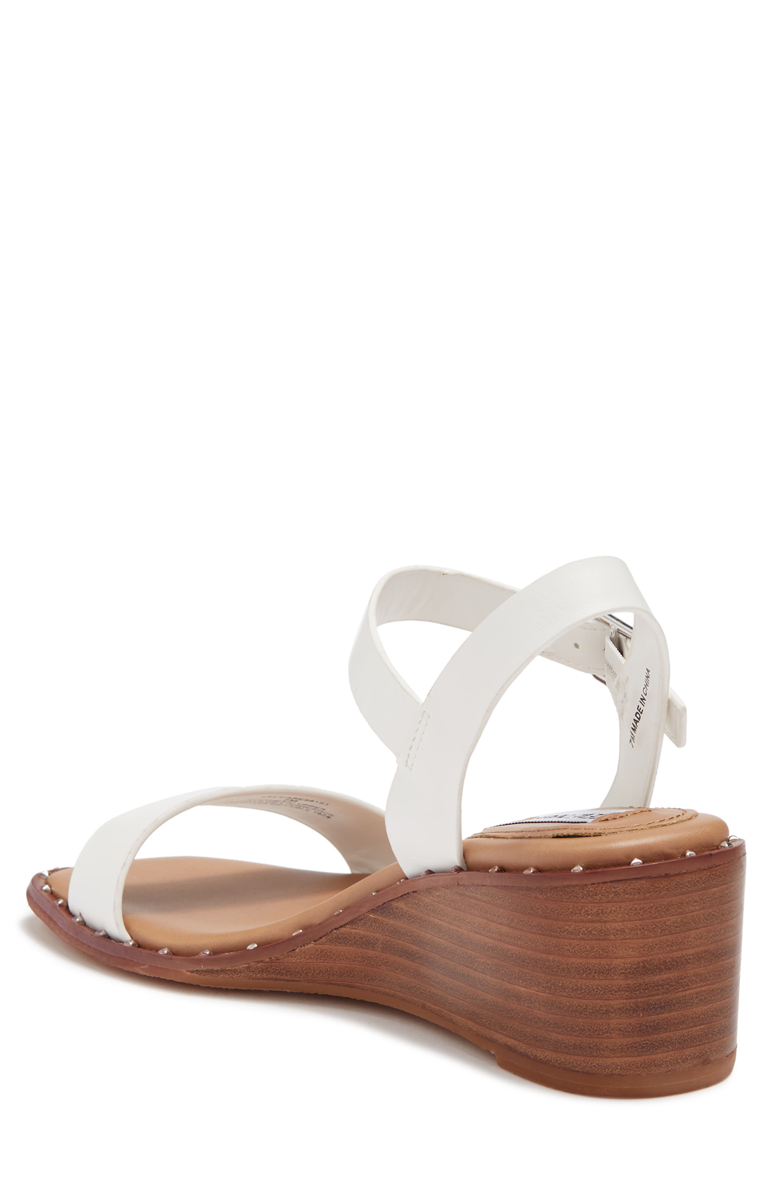 Ares Slingback Wedge Sandal, Alternate, color, WHITE