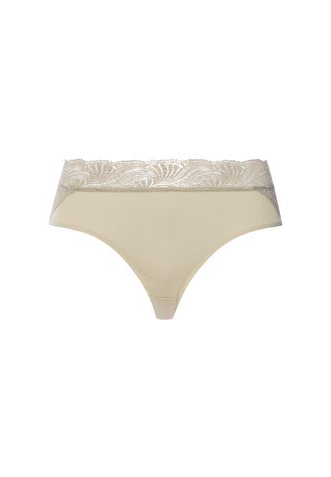 Cotton Delight Lace Trim Cotton High Cut Brief