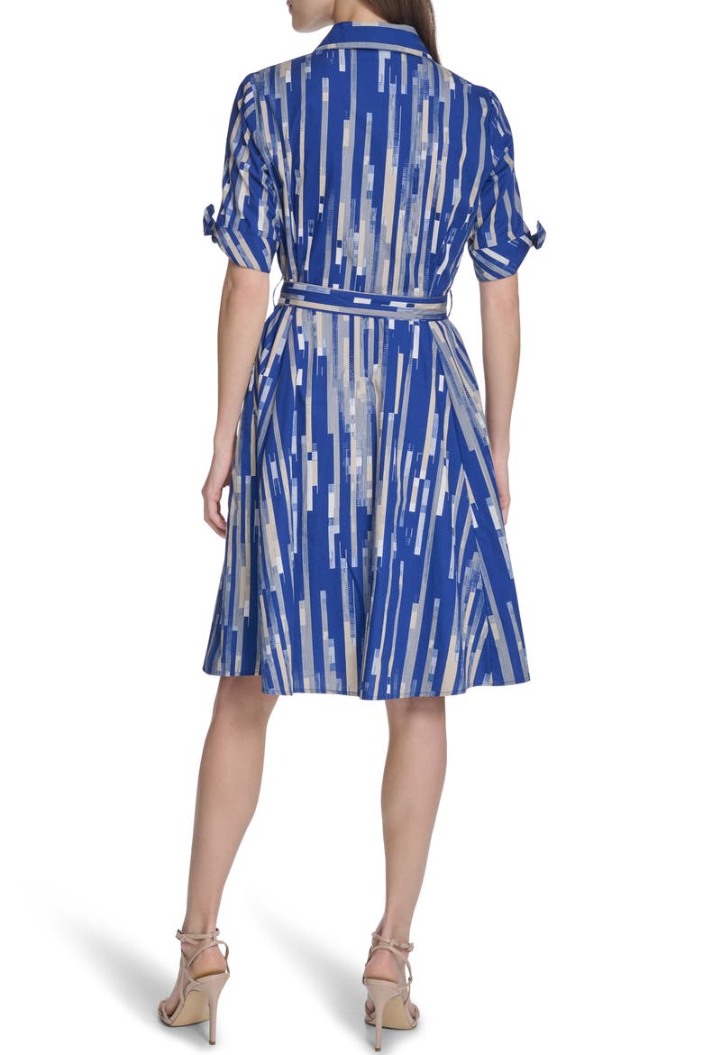 Short Sleeve Cotton Shirtdress, Alternate, color, ULTRAMARINE MULTI