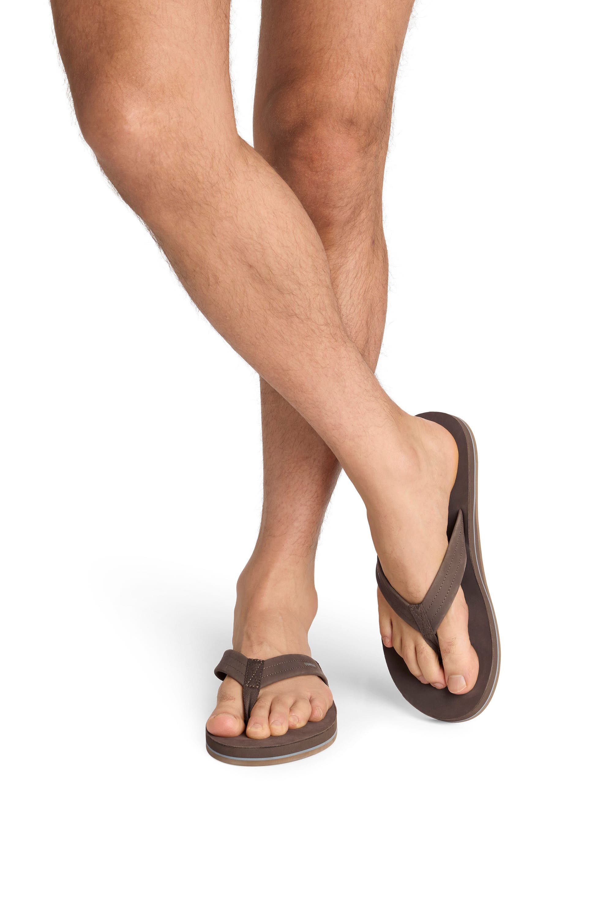 Sunrise Leather Flip Flop, Alternate, color, MUSHROOM GREY