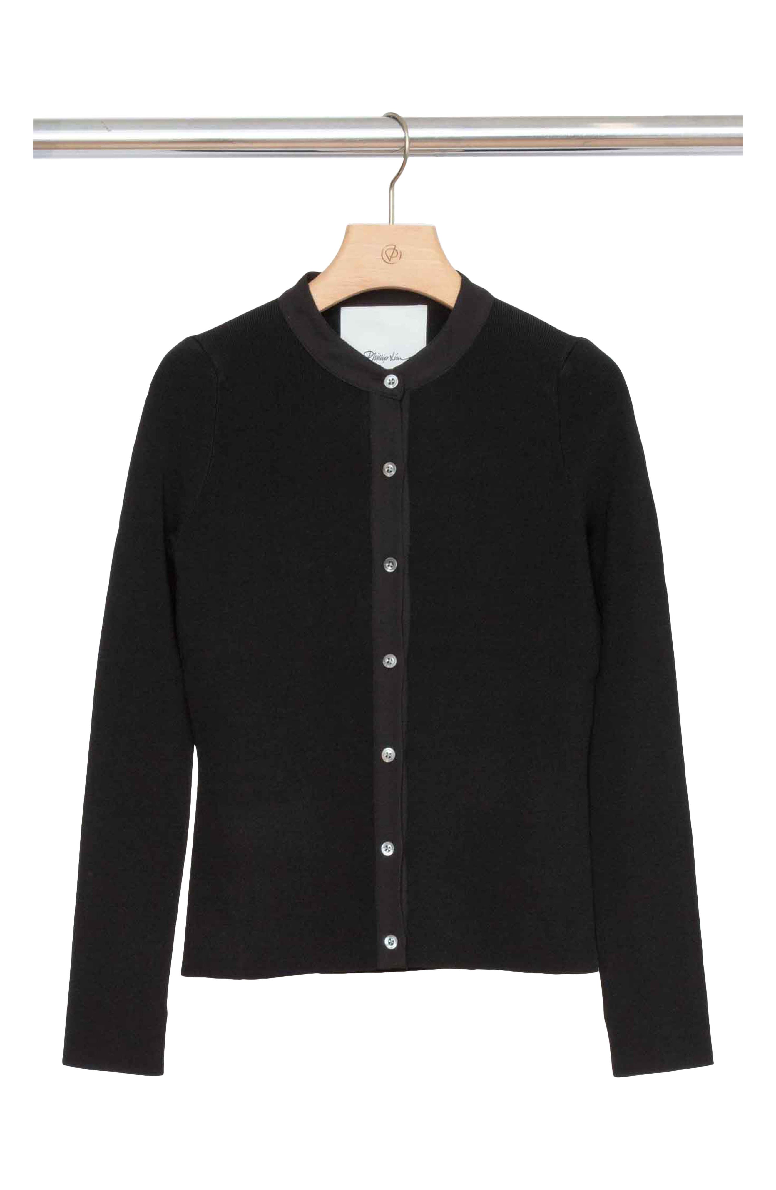 Compact Rib Fitted Cardigan