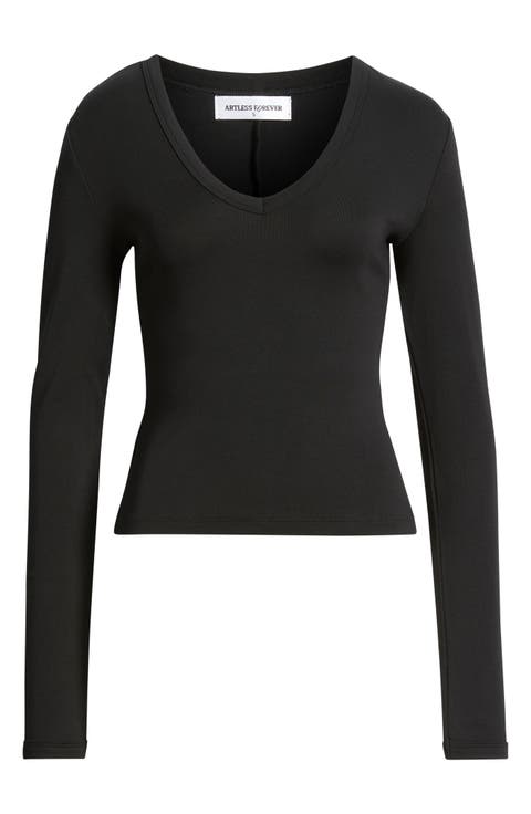 Reed Long Sleeve Scoop Neck Top