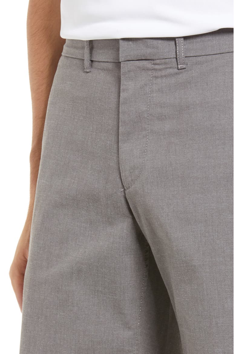 Slim Fit CoolMax® Flat Front Performance Chino Shorts, Alternate, color, GREY TORNADO