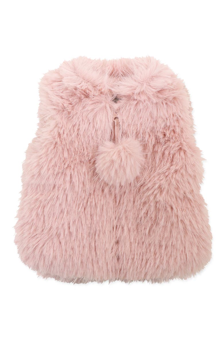 Kids' Faux Fur Vest, Main, color, BERRY RAIN