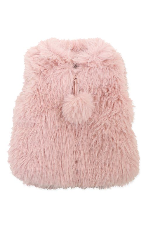 Widgeon Kids' Faux Fur Vest in Berry Rain 