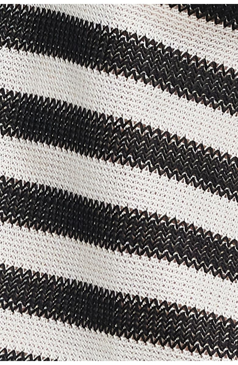 LIONESS Stripe Johnny Collar Crop Sweater, Alternate, color, 