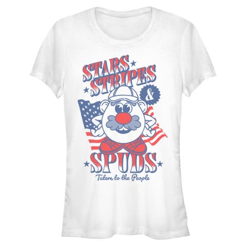 Juniors Mr. Potato Head Stars Stripes and Spuds T Shirt