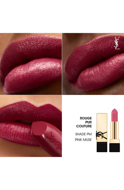 Saint Laurent Yves  Rouge Pur Couture Caring Satin Lipstick With Ceramides In Pm Pink Muse