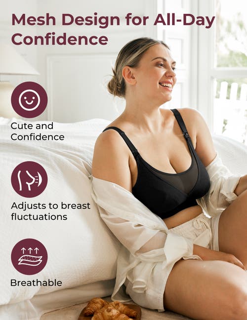 Momcozy Hf018 Pumping & Nursing Bra In Black