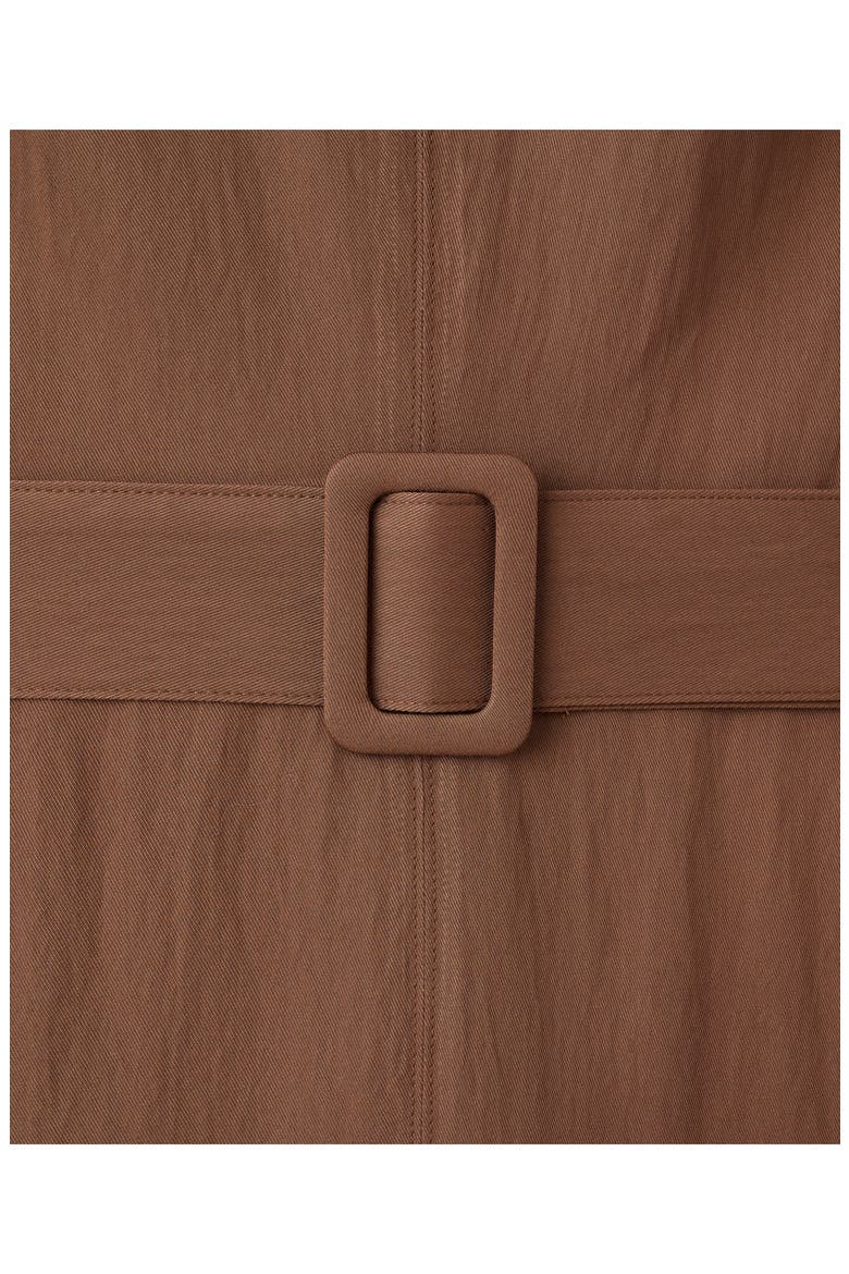 Sleeveless Pleated A-Line Dress, Alternate, color, BROWN