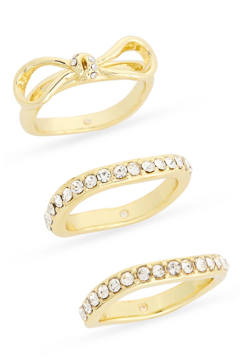 Pack of 3 Assorted Stacking Rings, Main, color, GOLD
