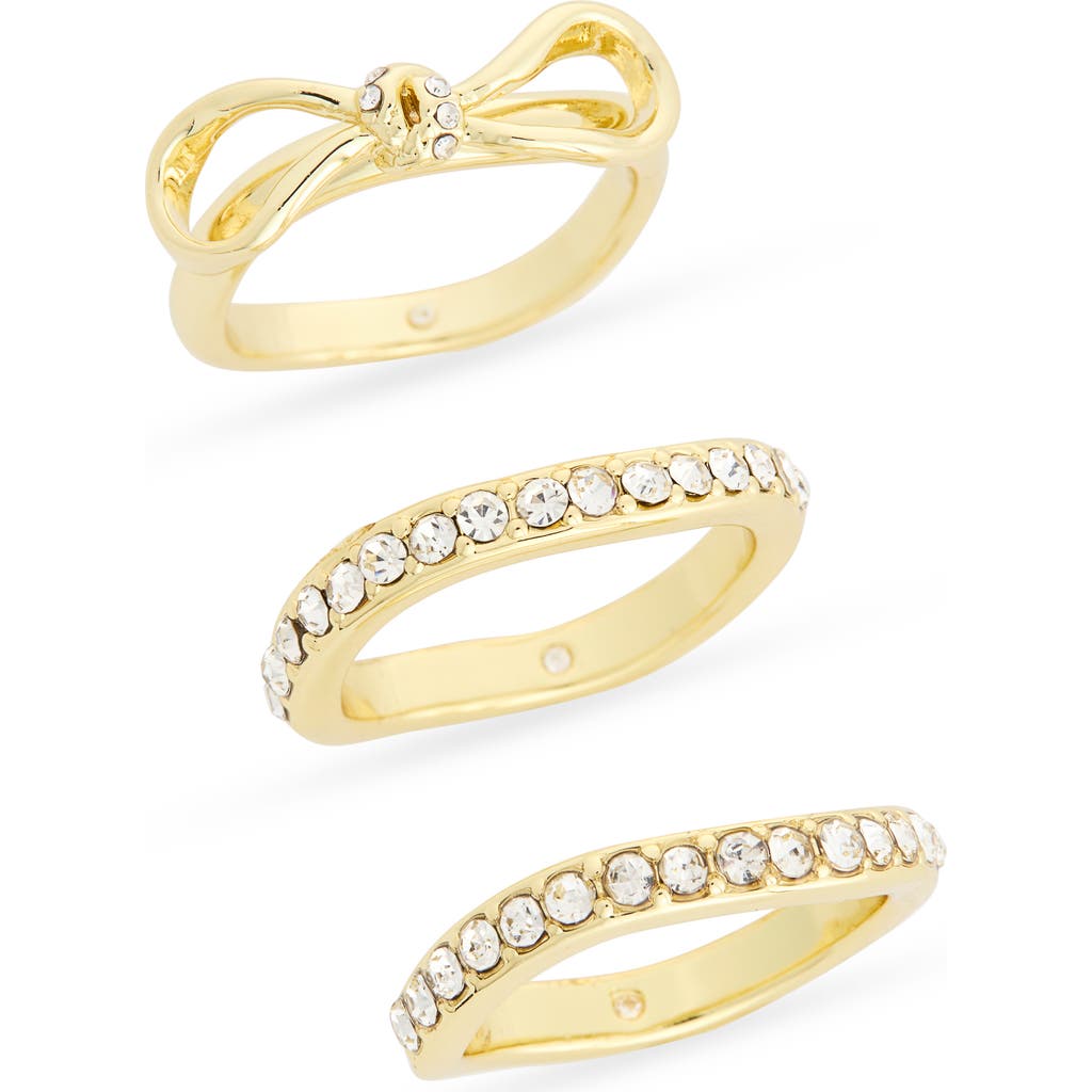 Covet Pack Of 3 Assorted Stacking Rings In Gold