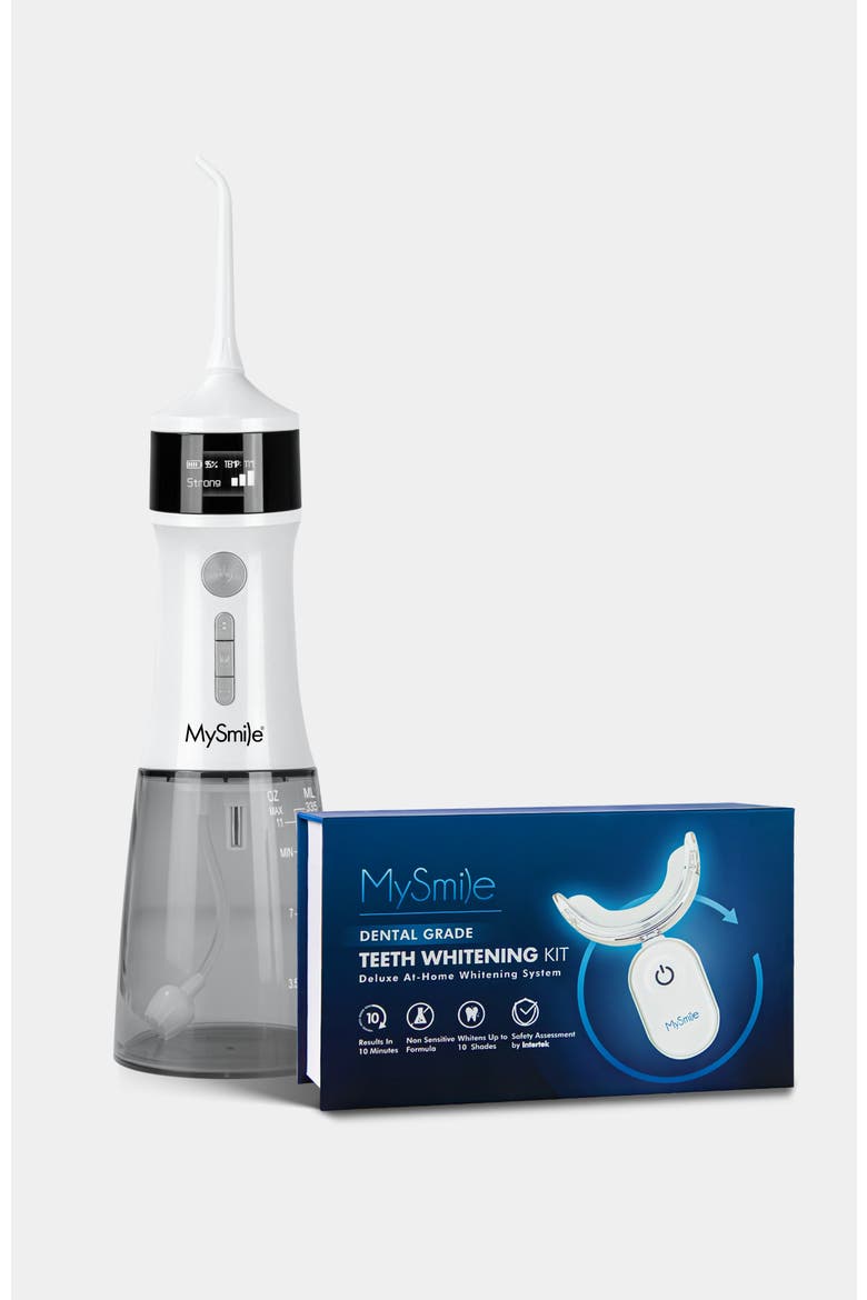 Everyday Smile Bundle - Water Flosser and Teeth Whitening Kit, Main, color, White