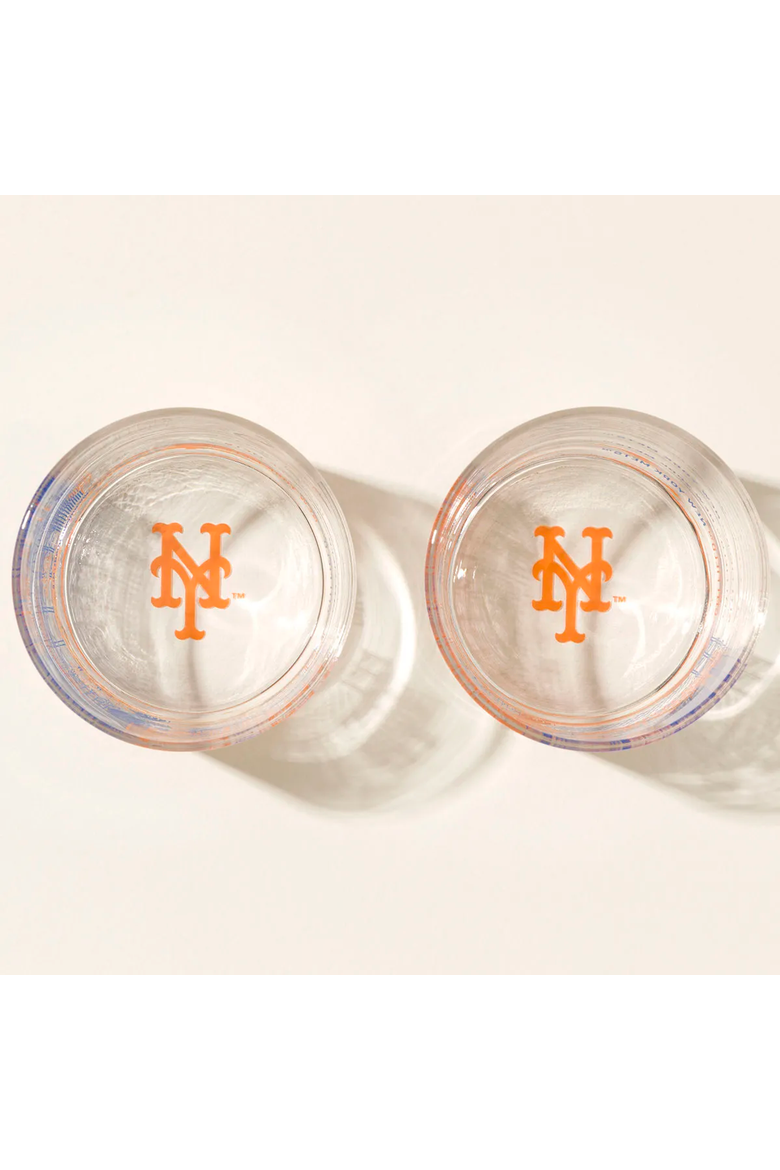 MLB Stadiumscape Rocks Glasses - Set of 2, Alternate, color, New York Mets