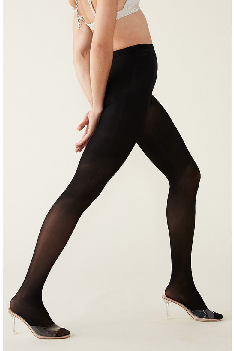 Fleece Lined Thermal Tights, Alternate, color, BLACK