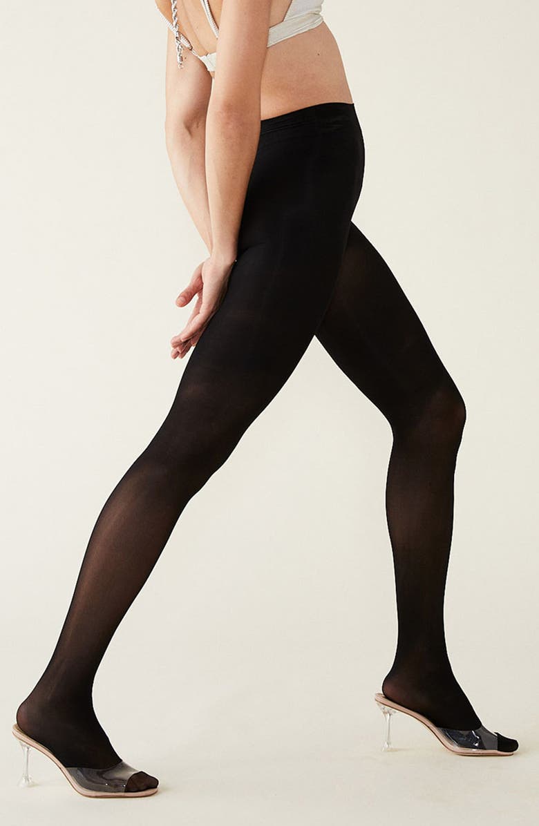 Stems Fleece Lined Thermal Tights, Alternate, color, Black