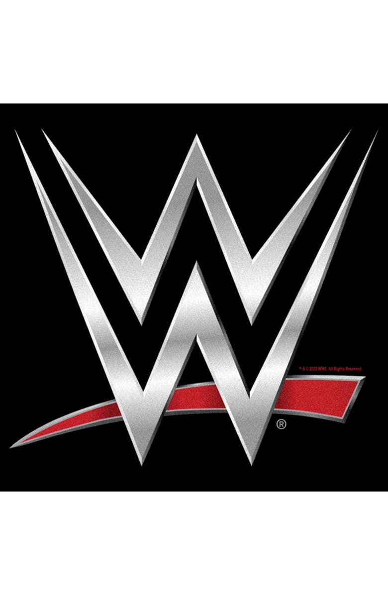 WWE Men's WWE Chrome Logo  Graphic T-Shirt, Alternate, color, Black