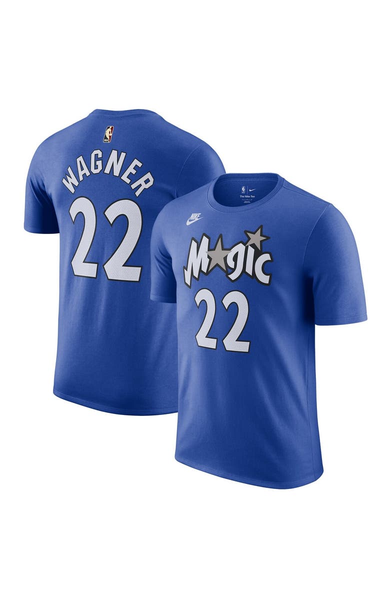 Nike Men's Nike Franz Wagner Blue Orlando Magic 2023/24 Classic Edition Name & Number T-Shirt, Main, color,