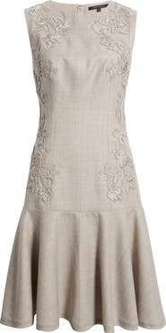 KOBI HALPERIN Tate Embroidered Wool Dress