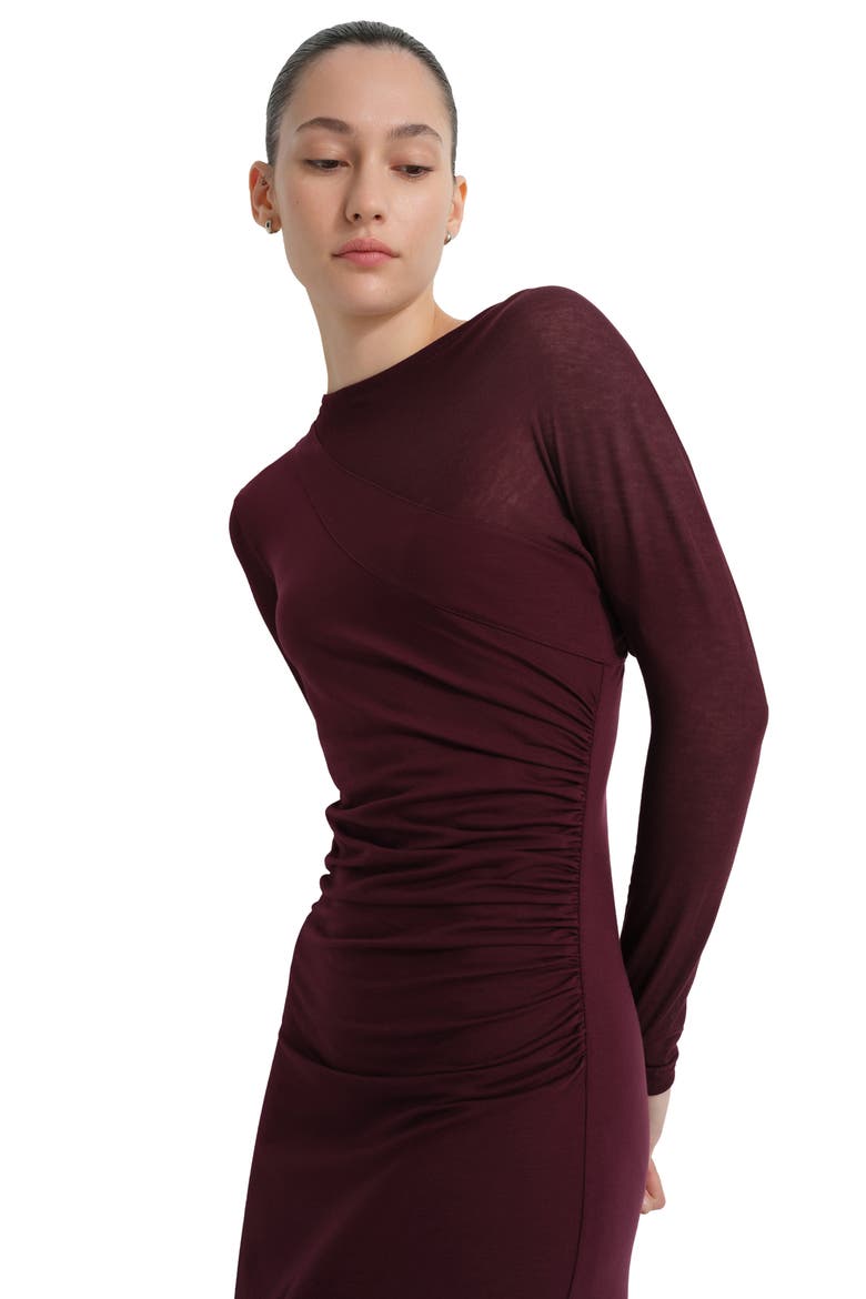 Ambrose Long Sleeve Jersey Maxi Dress, Alternate, color, BURGUNDY