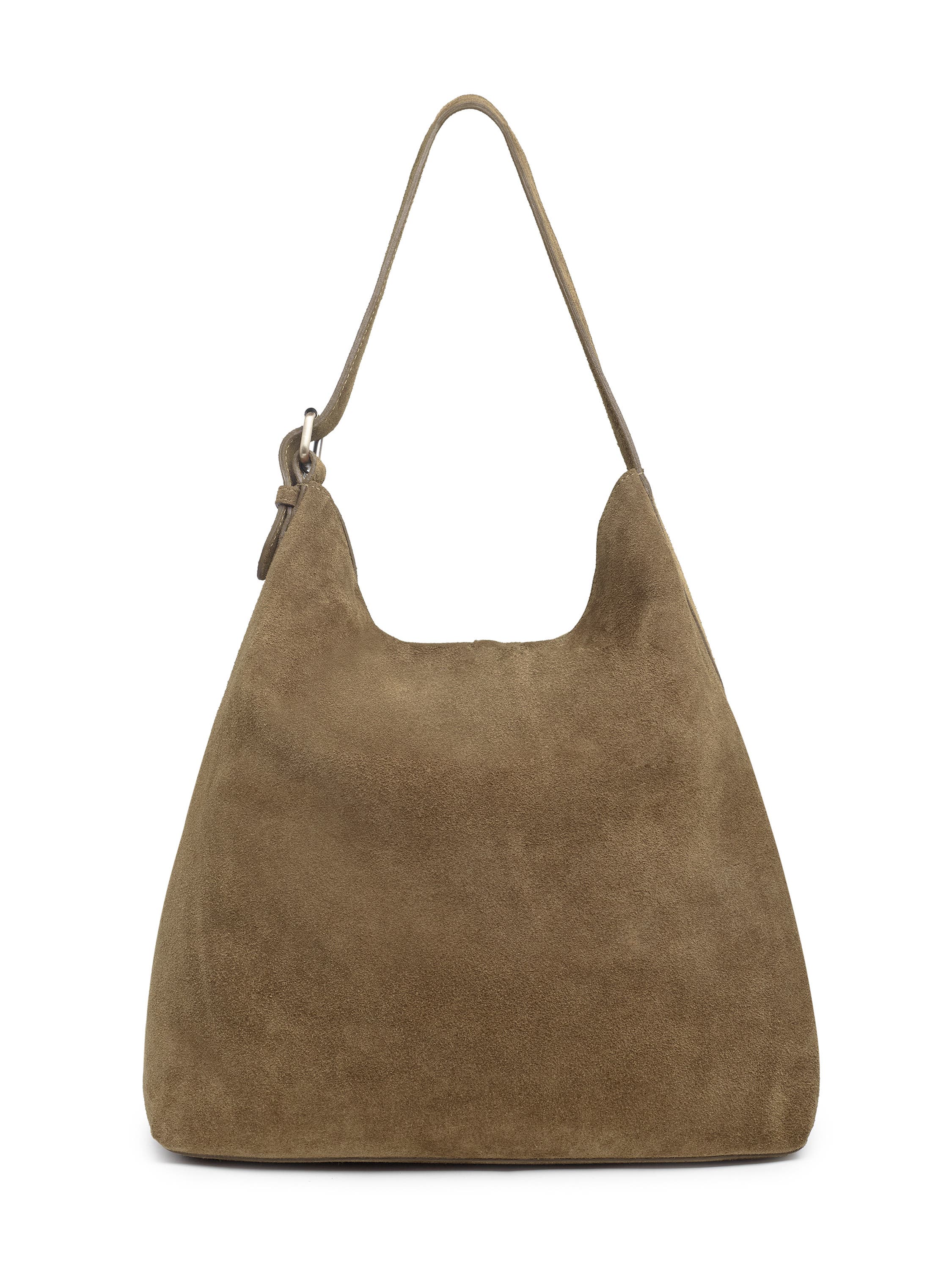 Celtic & Co. Suede Slouchy Shoulder Bag, Alternate, color, Khaki