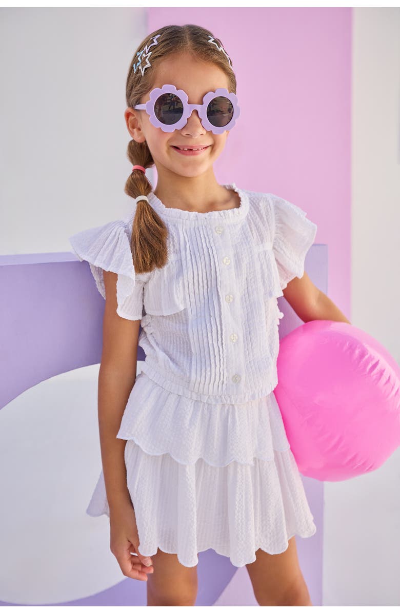 BISBY Kids' Annie Top, Alternate, color, White Seersucker