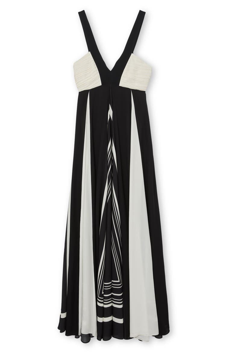 Tallie Mixed Print Maxi Dress, Alternate, color, BLACK/ IVORY