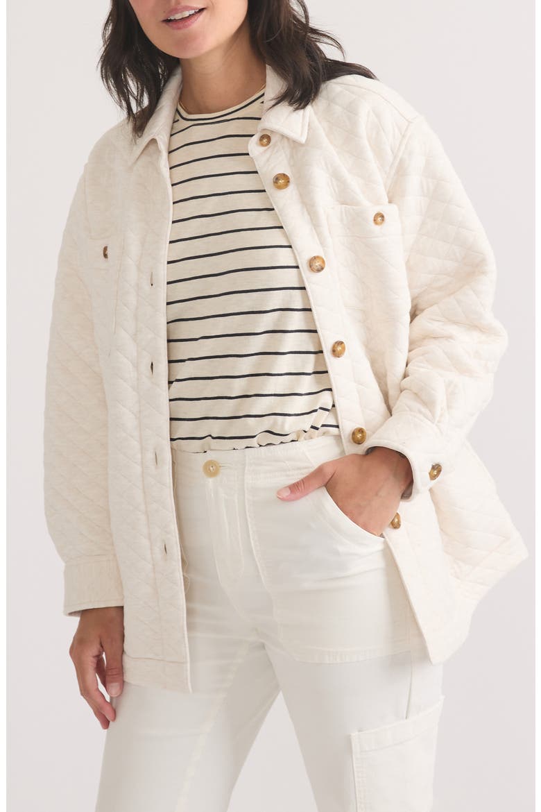 Corbet Quilted Shirt Jacket, Alternate, color, OATMEAL