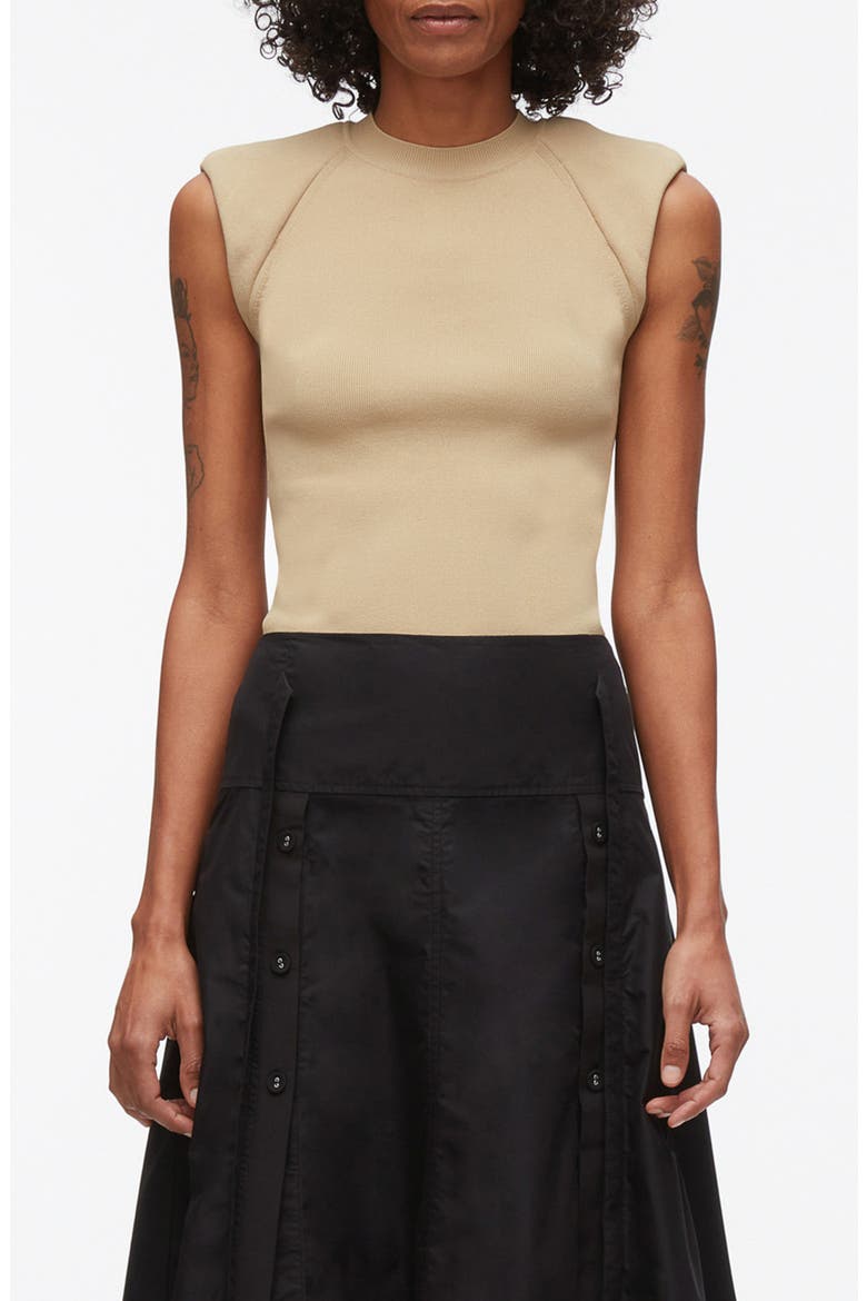 Compact Rib Structured Top, Main, color, KHAKI