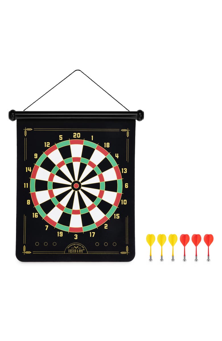 Foster & Rye Magnetic Dart Board, Main, color, Black
