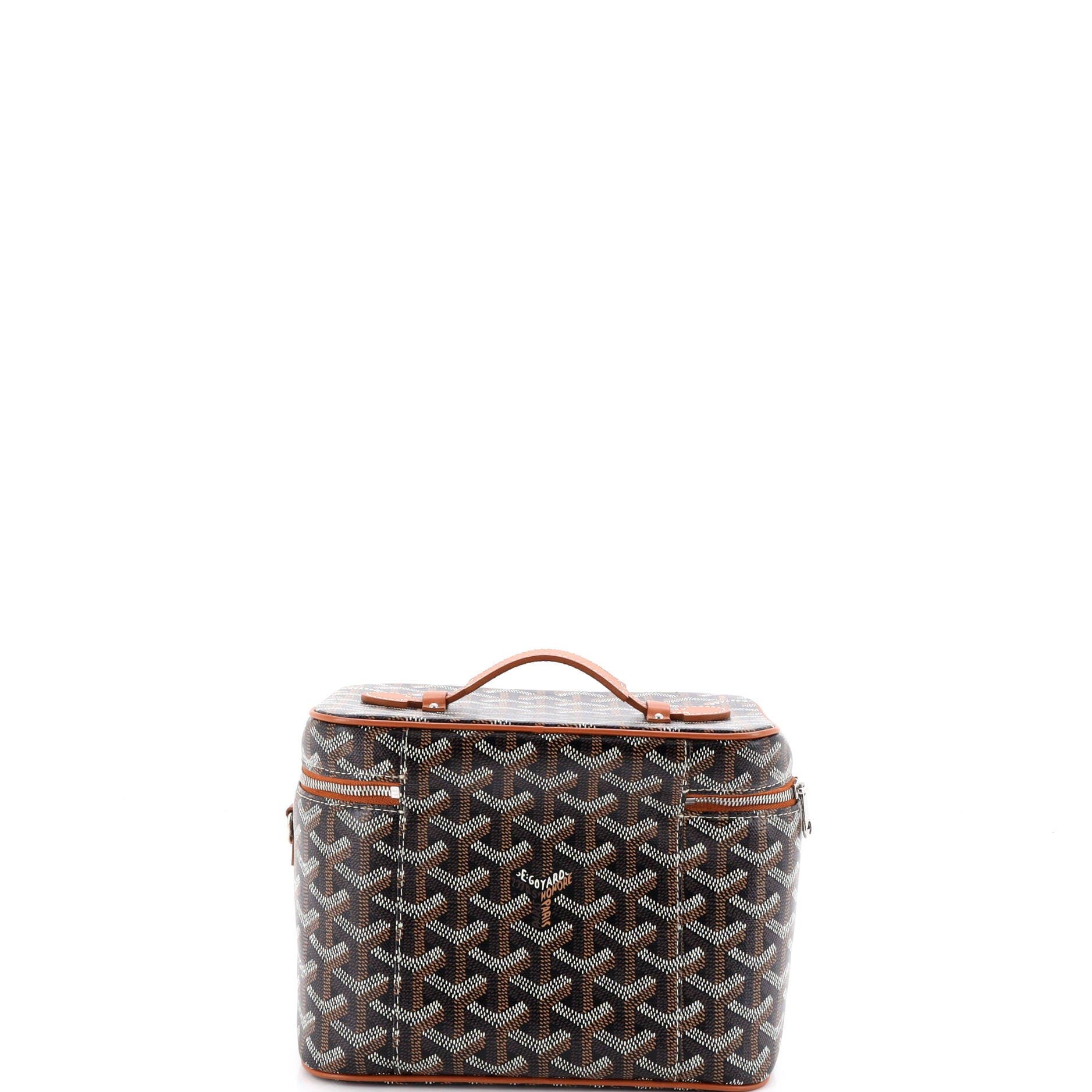 Pre-Owned Goyard Muse Vanity Case Coated Canvas, Alternate, color, Black