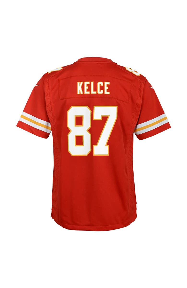 Nike Youth Nike Travis Kelce Red Kansas City Chiefs Super Bowl LIX Game Player Jersey, Alternate, color, 