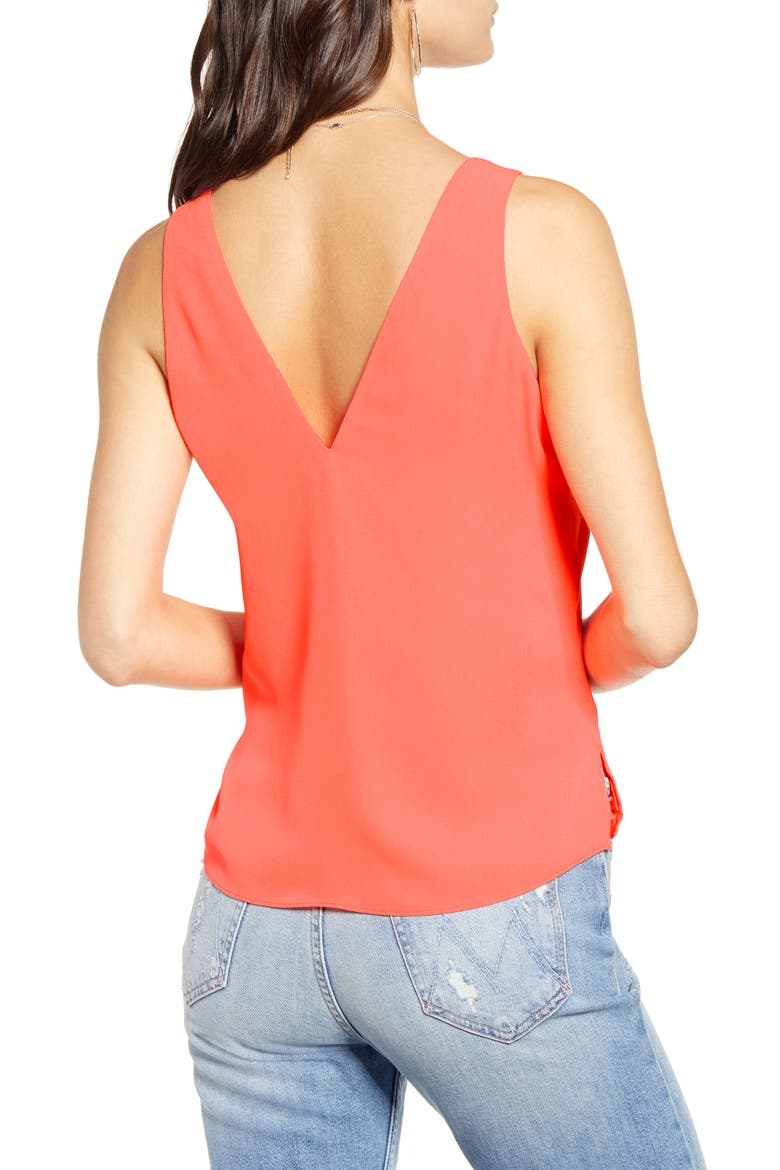 Everyday V-Neck & Back Tank Top, Alternate, color, PINK FLASH