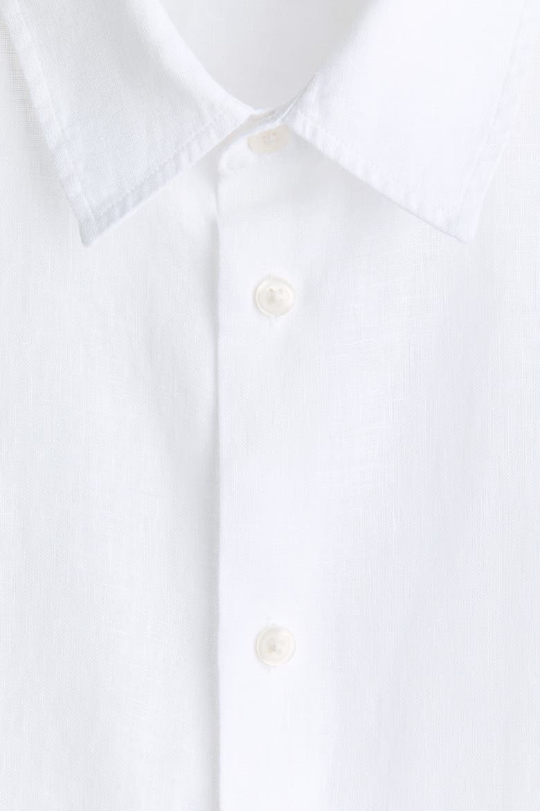 Relaxed-fit Linen Shirt, Alternate, color, White