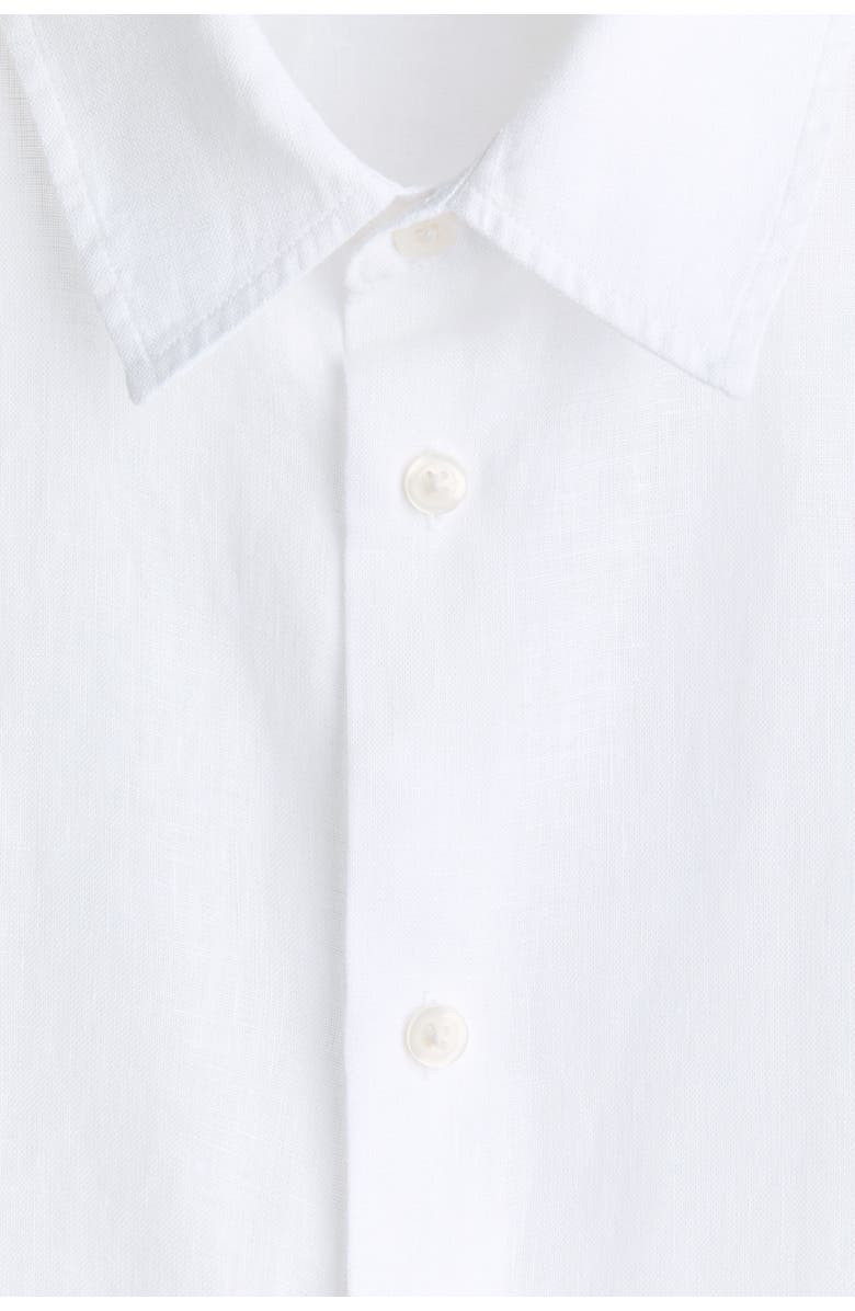 H&M Relaxed-fit linen shirt, Alternate, color, White