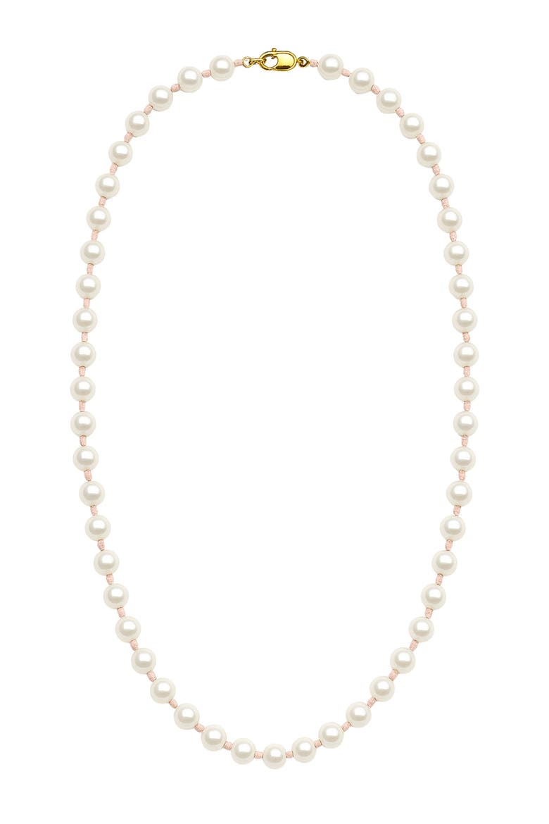 Hand Knotted Pearl Necklace, Main, color, Pink
