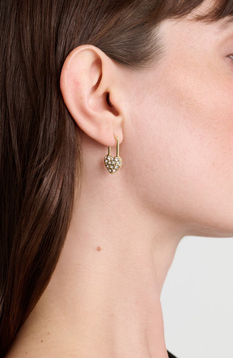 Ted Baker Payton Crystal Padlock Drop Earrings, Alternate, color,