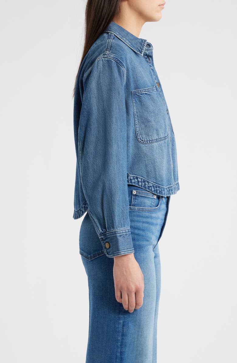 Madewell Denim Crop Shirt, Alternate, color, Maspeth Wash