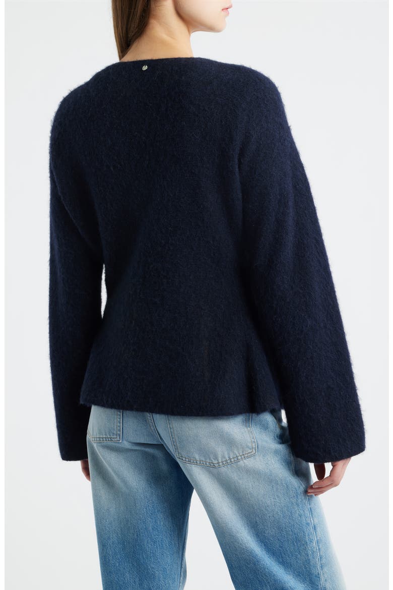 Farfal Tie Front Cardigan, Alternate, color, DK BU