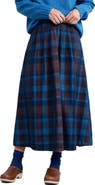 Seasalt Cornwall Day Dream Check Organic Cotton Corduroy Skirt