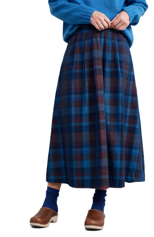 Seasalt Cornwall Day Dream Check Organic Cotton Corduroy Skirt In Multi