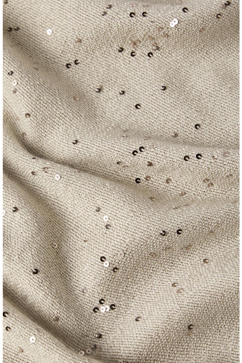 Cashmere and silk Diamond yarn scarf, Alternate, color, Buff