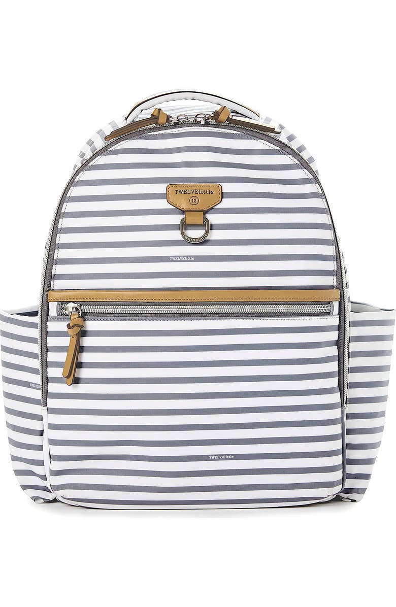 TWELVElittle Midi Go 3.0 Stripe Water Resistant Diaper Backpack, Main, color,