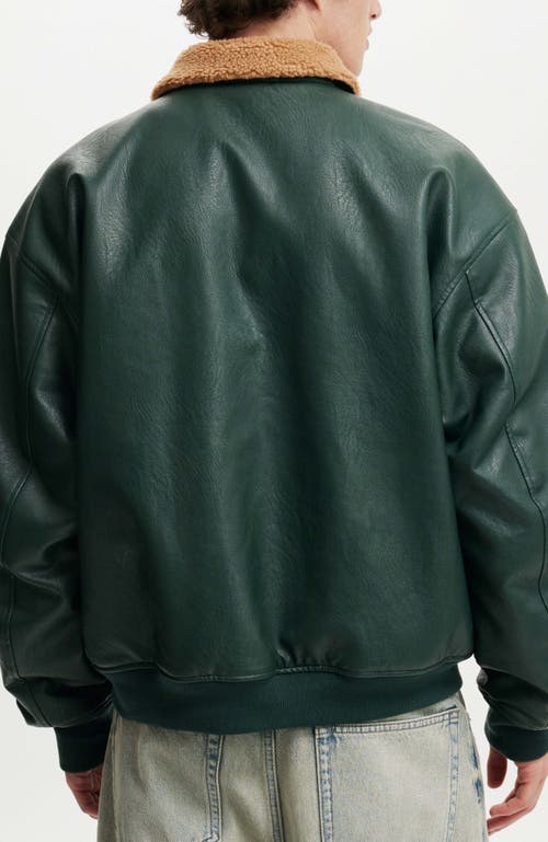 COTTON ON COTTON ON FAUX LEATHER FLIGHT JACKET