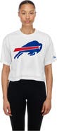 New Era Women's New Era White Buffalo Bills Summer Mesh Cropped Boxy T-Shirt