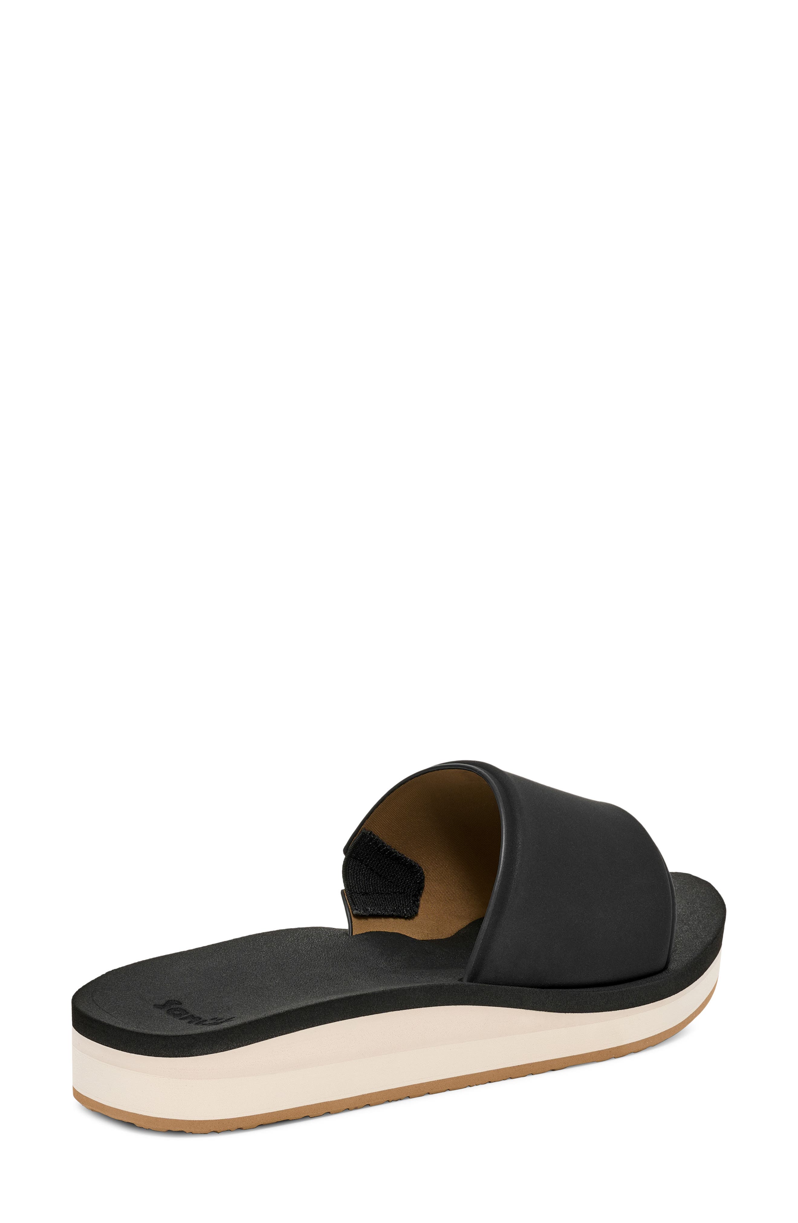 Sanuk Highland Slide Sandal, Alternate, color, Black