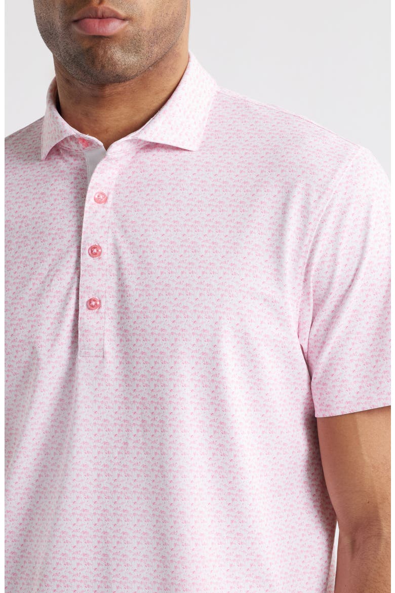Flock Yeah Flamingo Print PREP-FORMANCE Golf Polo, Alternate, color, AZALEA